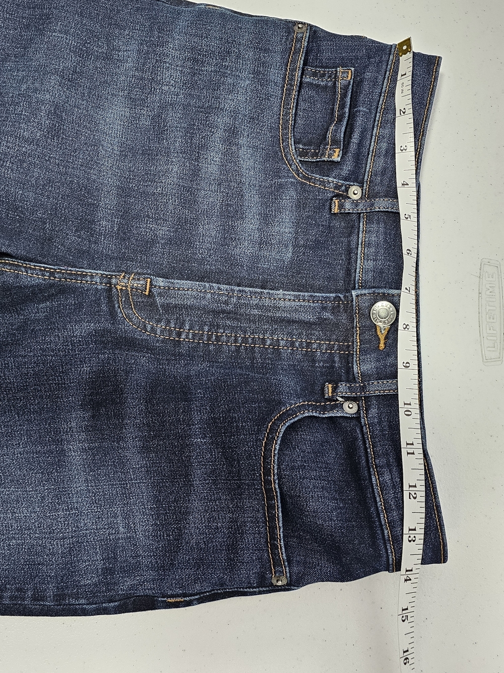Everlane Dark Indigo High-Rise Clean Denim Skinny Regular Jeans Deep Blue Wash - Picture 7 of 12